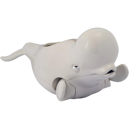 White beluga whale action figure with articulated tail and fins, shown against a plain background