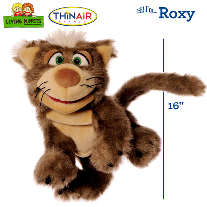 Living Puppets Roxy The Brown Cat 16" Plush Hand Puppet