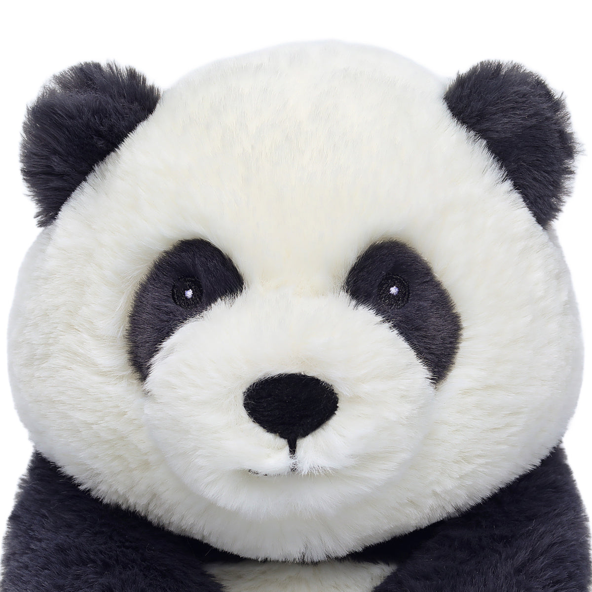 MCHugs Forest Series Smiling Panda Momo 9.8-inch plush toy with black and white coloring and friendly expression