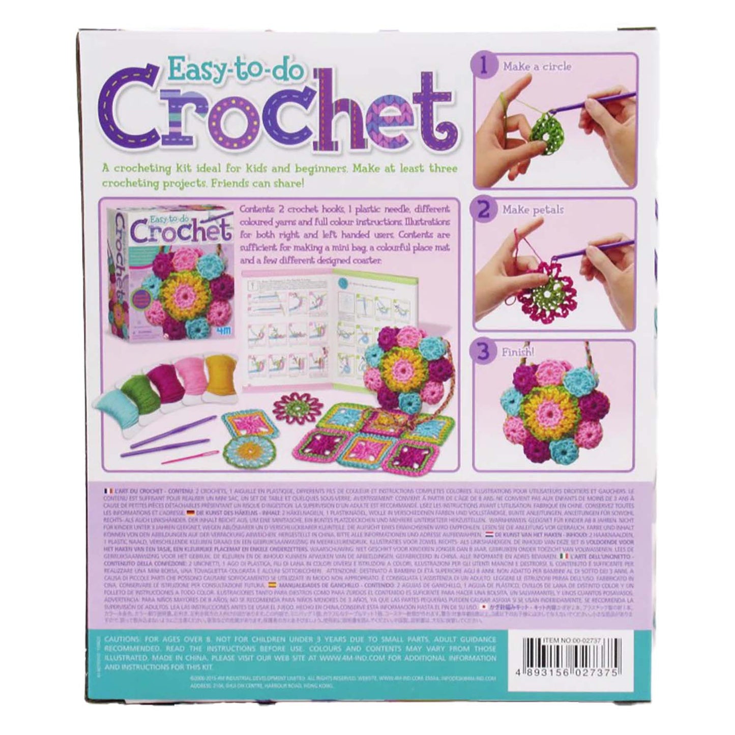 Easy-To-Do Crochet Kit with colorful yarn, hooks, and instruction guide for beginners