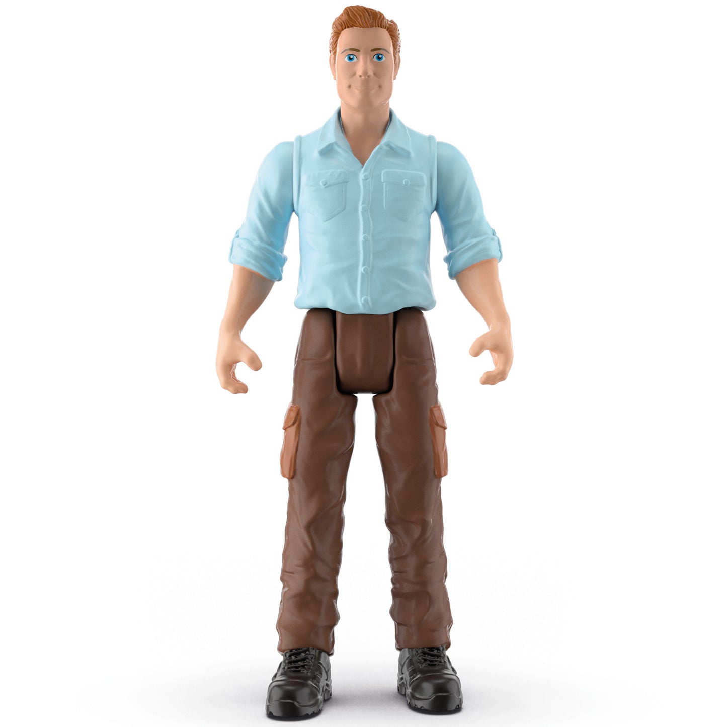 Farm World Veterinarian action figure with light blue shirt and brown cargo pants