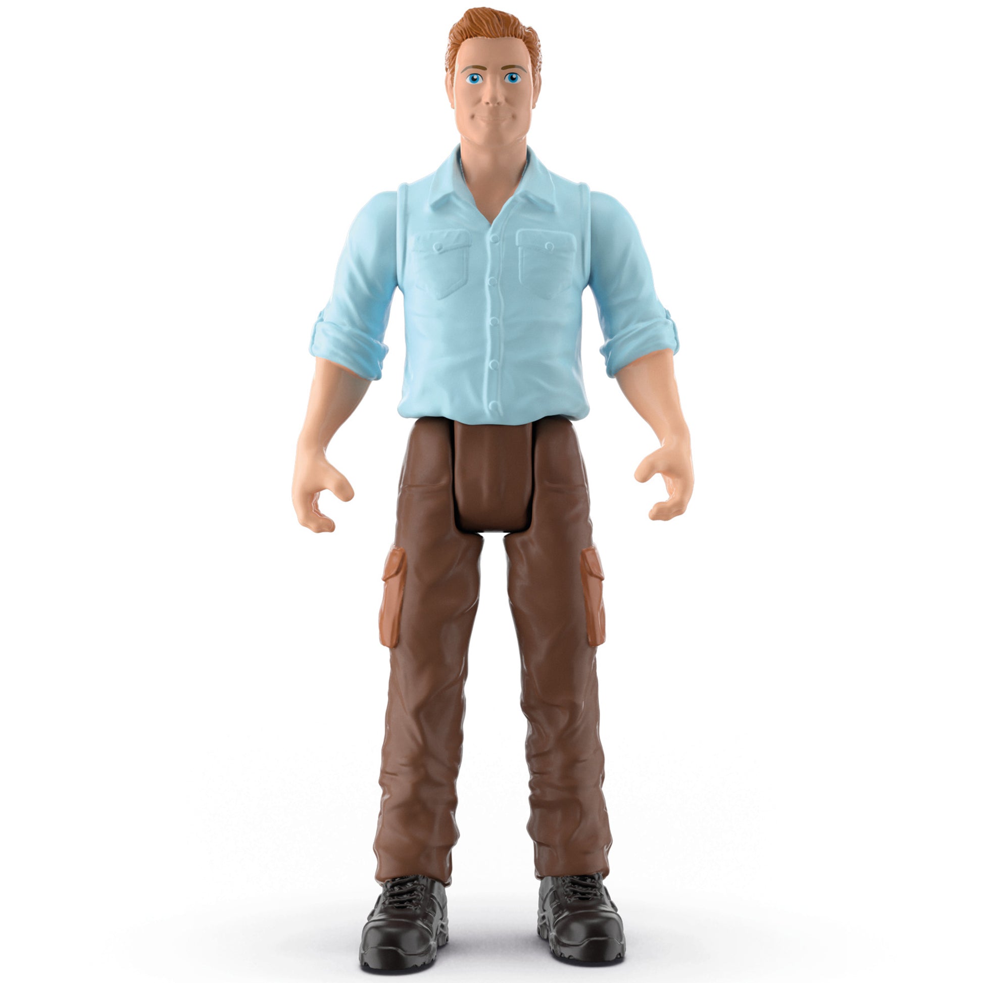 Farm World Veterinarian action figure with light blue shirt and brown cargo pants