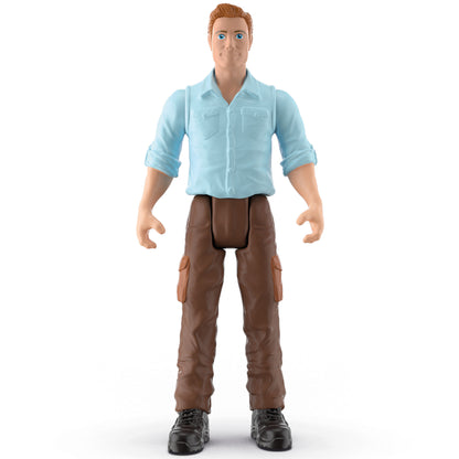 Farm World Veterinarian action figure with light blue shirt and brown cargo pants
