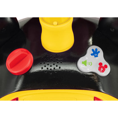 Kiddieland Mickey Zoom Zoom Ride-On with lights, sounds, and foot-to-floor design