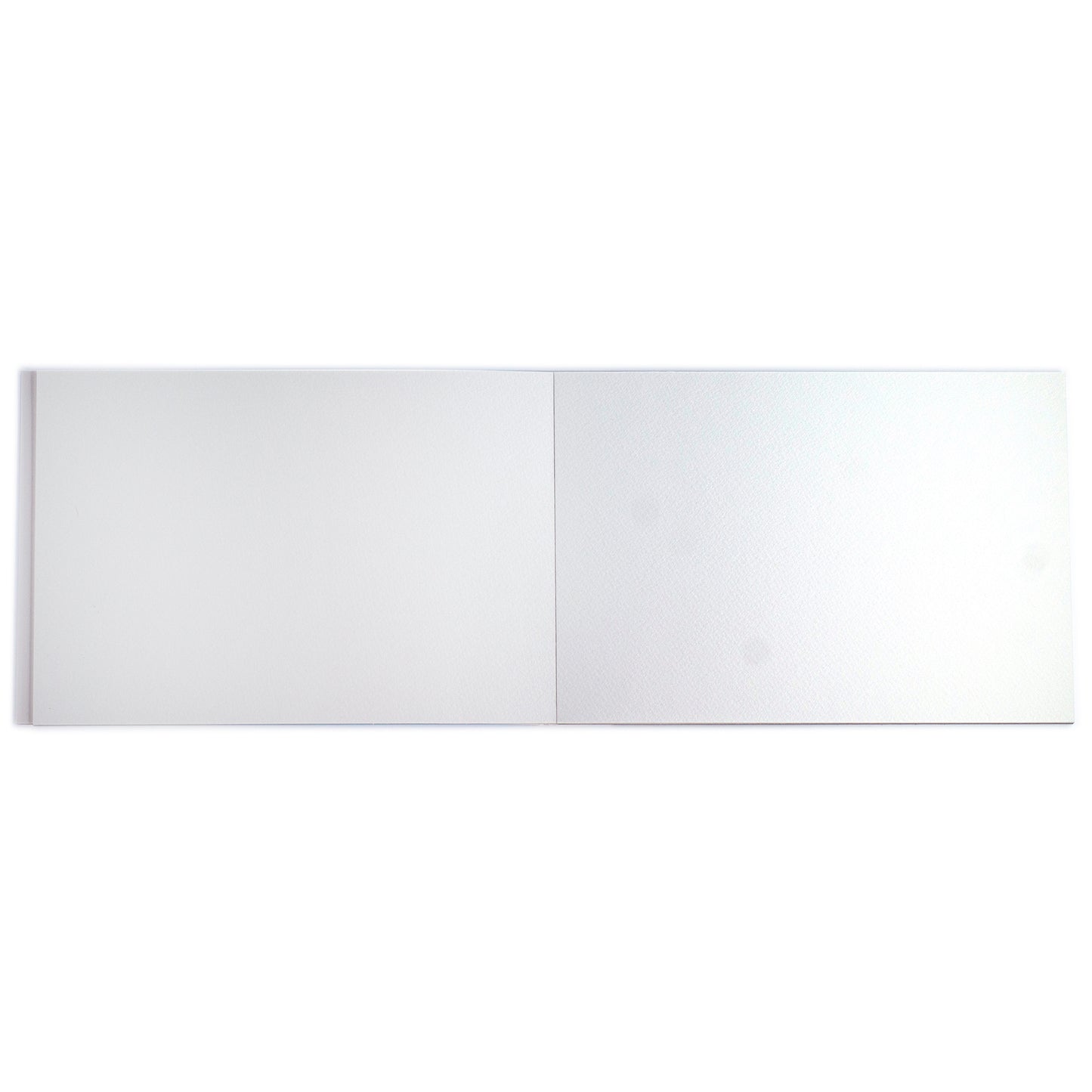 eeBoo Seashells Watercolor Pad open showing blank white pages for art