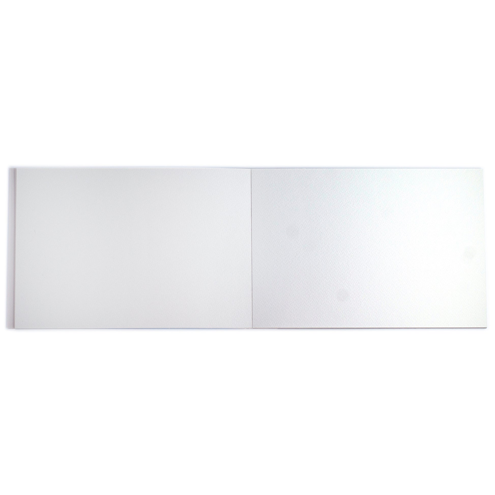 eeBoo Seashells Watercolor Pad open showing blank white pages for art