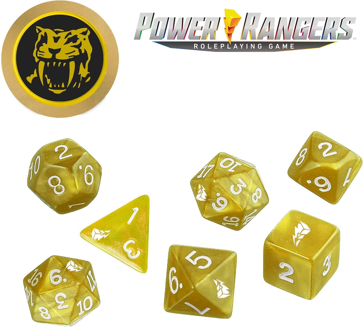 Power Rangers RPG Yellow Dice Set - Ultimate Ranger Roleplay Gear