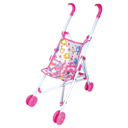 Lissi 10" Baby Doll and Umbrella Stroller Playset - Pink Animal Design