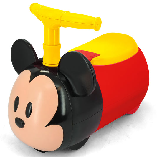 Kiddieland Zoom Zoom Mickey Ride-On with yellow telescope, lights and sounds