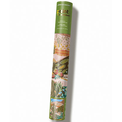 JOS Paint By Numbers Cactus Valley Kit - Green cylindrical tube with colorful desert artwork