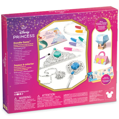 Disney Princess Doodle Gems activity set with coloring book, markers, and jeweled accessories to decorate