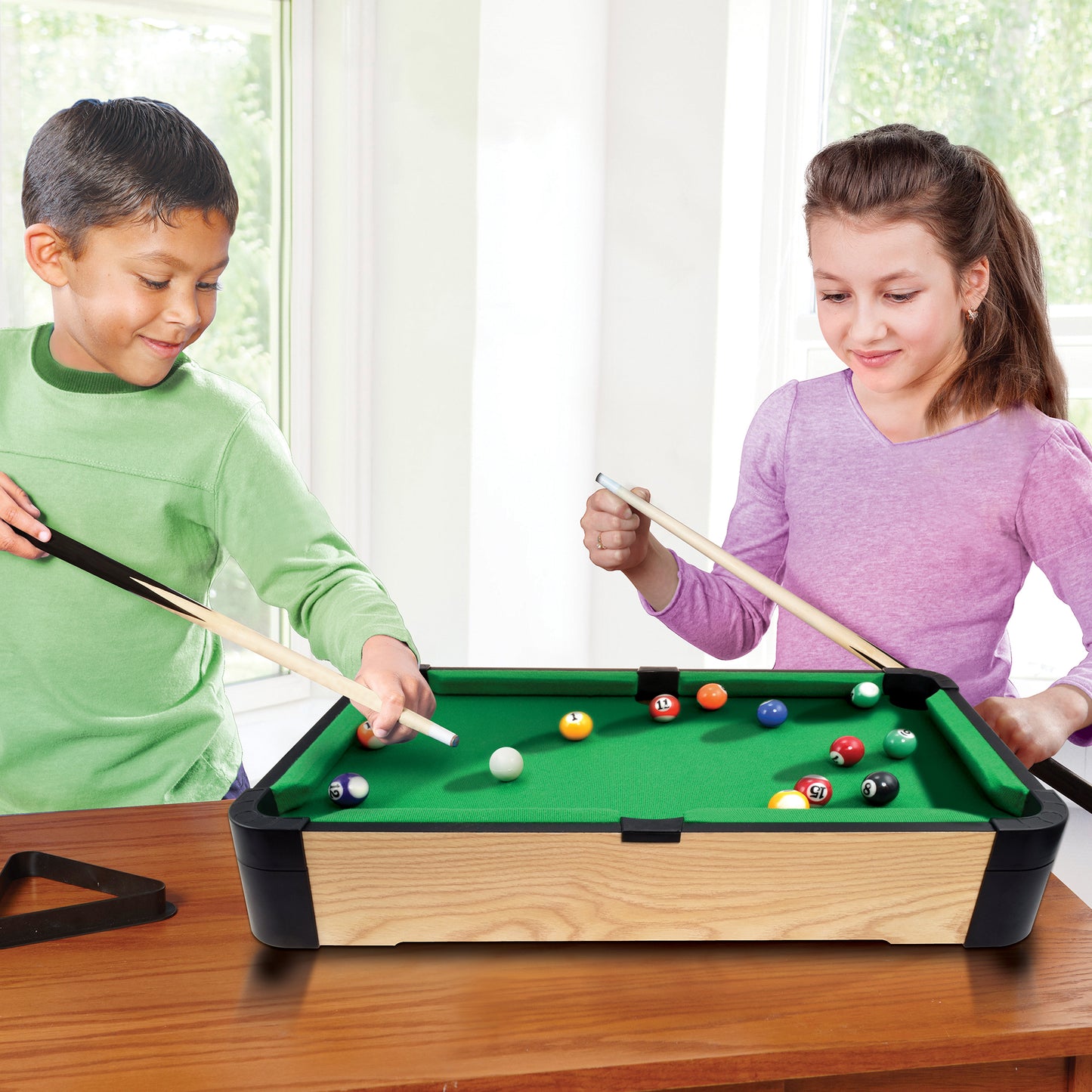Mini Tabletop Pool Set - Classic 20-inch Billiards Game