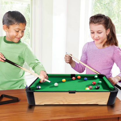 Mini Tabletop Pool Set - Classic 20-inch Billiards Game