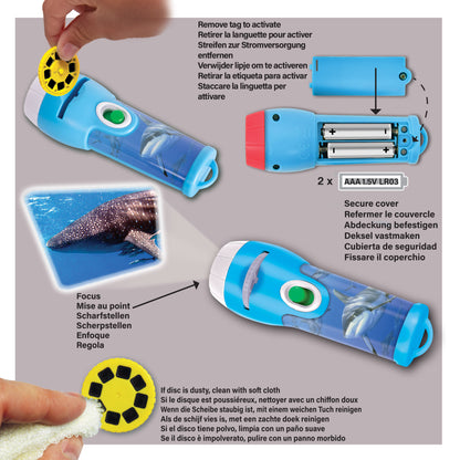 Brainstorm Toys Shark Torch & Projector - Marine Exploration - Ages 3+