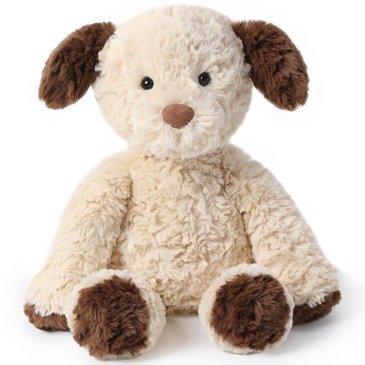 MCHUGS Toffee Dog Cute Pet Plush 9.8-Inch with cream body, brown ears, paws and nose