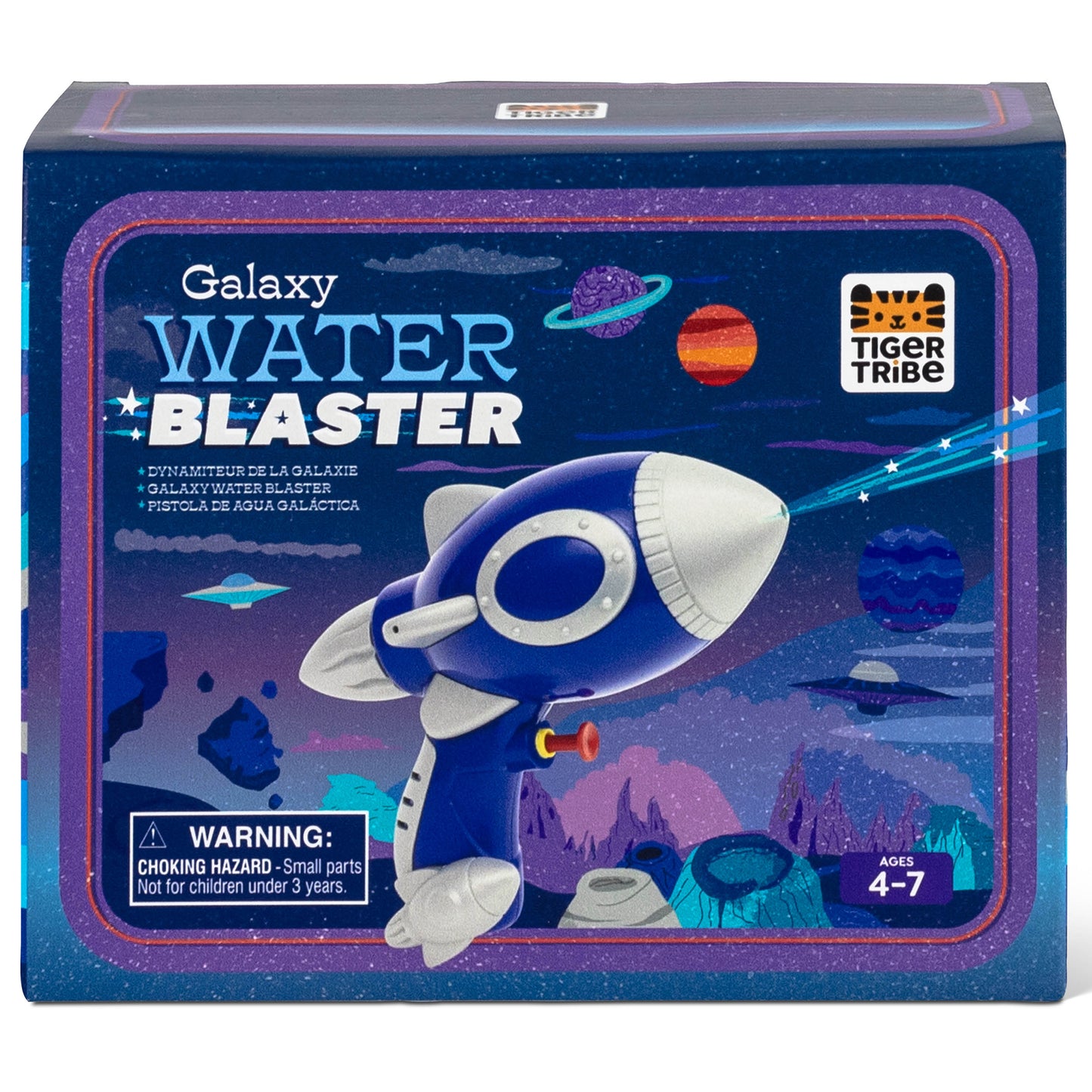 Tiger Tribe Galaxy Water Blaster, Blue & Silver, Space-Themed Squirt Gun, Ages 4+