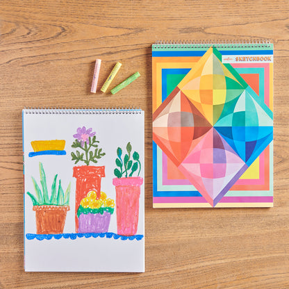 eeBoo Rainbow Colors Sketchbook - Spiral Bound Drawing Pad