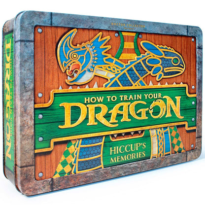 How To Train Your Dragon Hiccup's Memories collectible tin box with blue dragon artwork