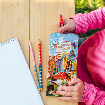 eeBoo Mushroom Double-Sided Color Pencils - 12pc Set