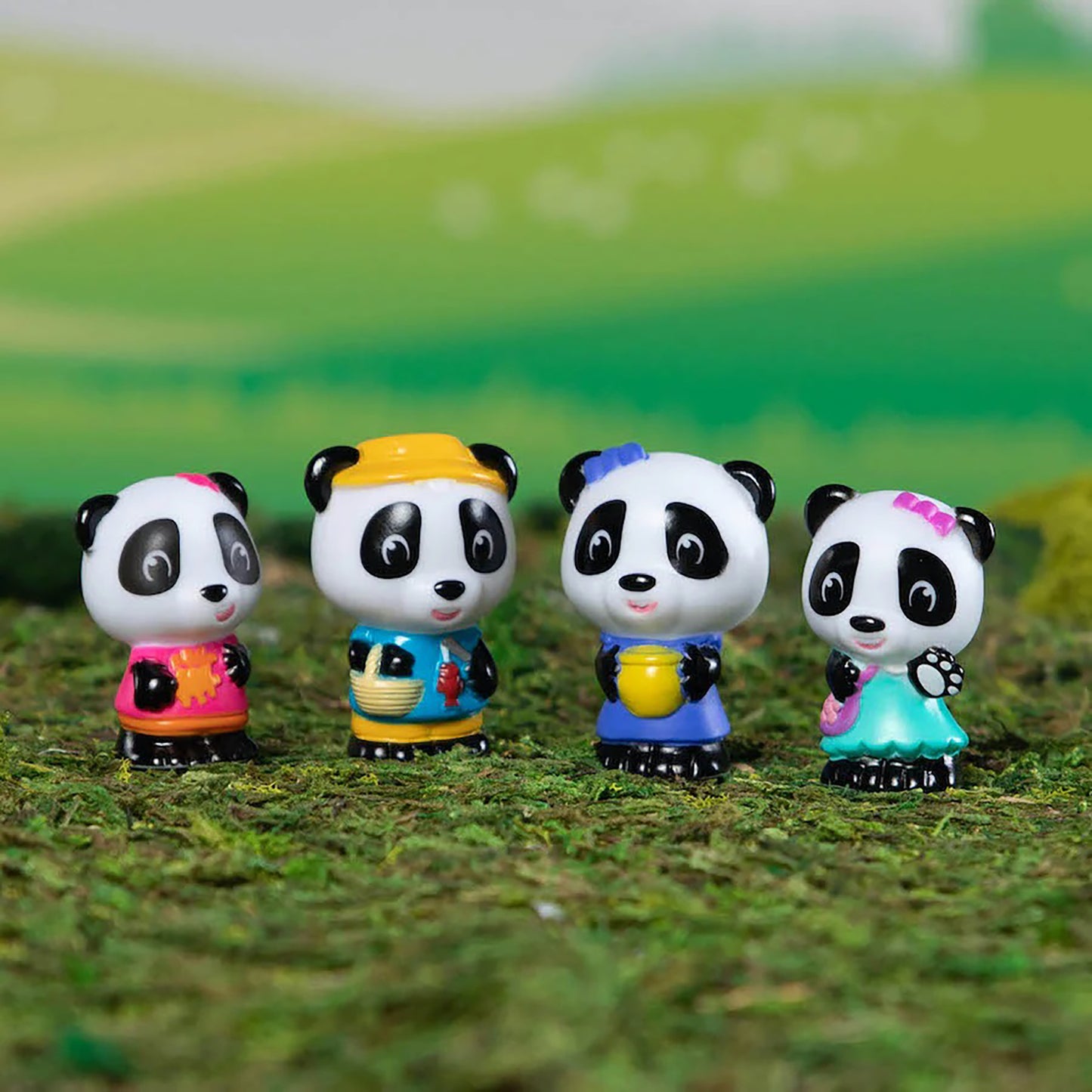 Timber Tots Panda Family Playset - 4 Lovable Characters