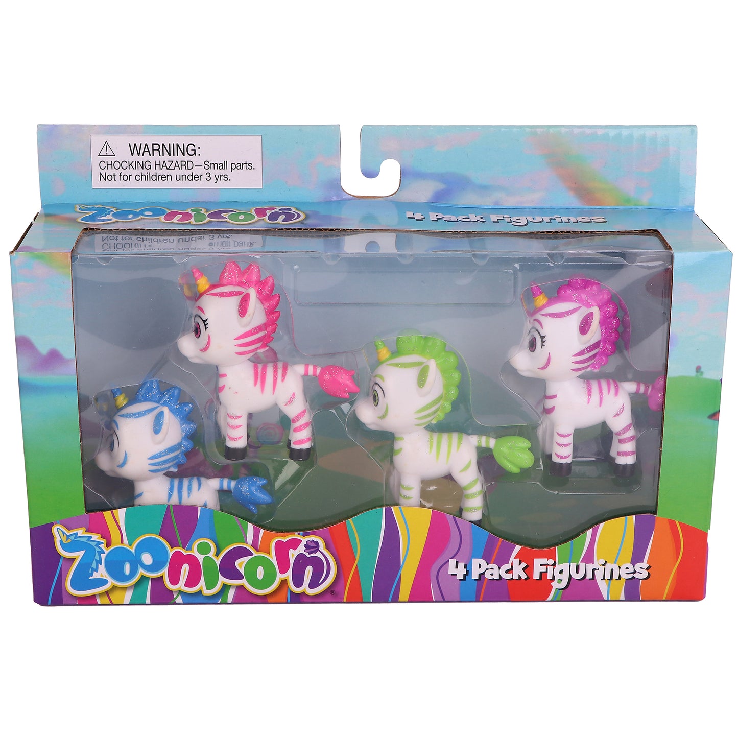 Zoonicorn Mini Figurine Set, 4-Pack 2.75 inch - Aliel, Ene, Promi, Valeo - Kids 3+