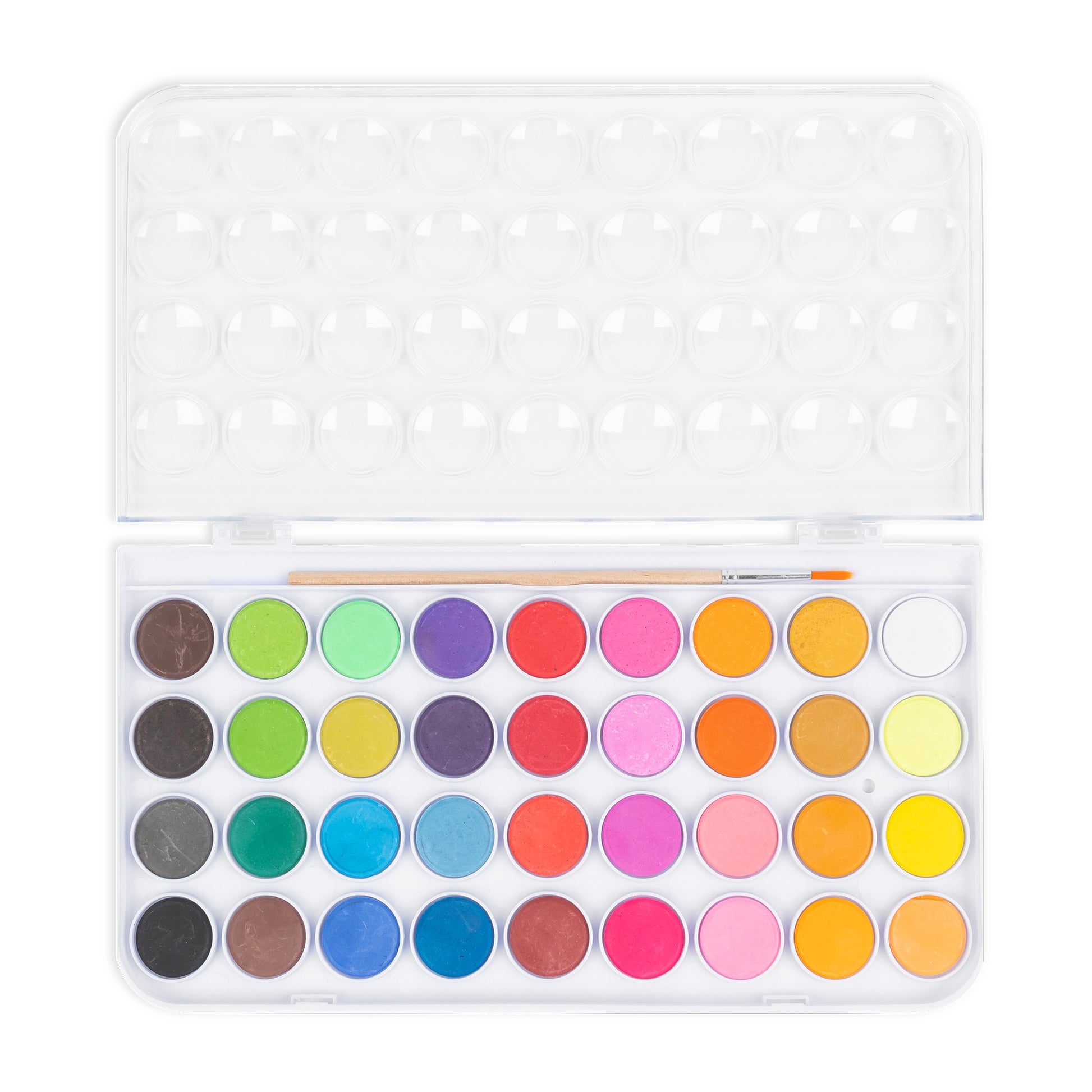 Brea Reese 36-Color Watercolor Paint Set with brush in clear case