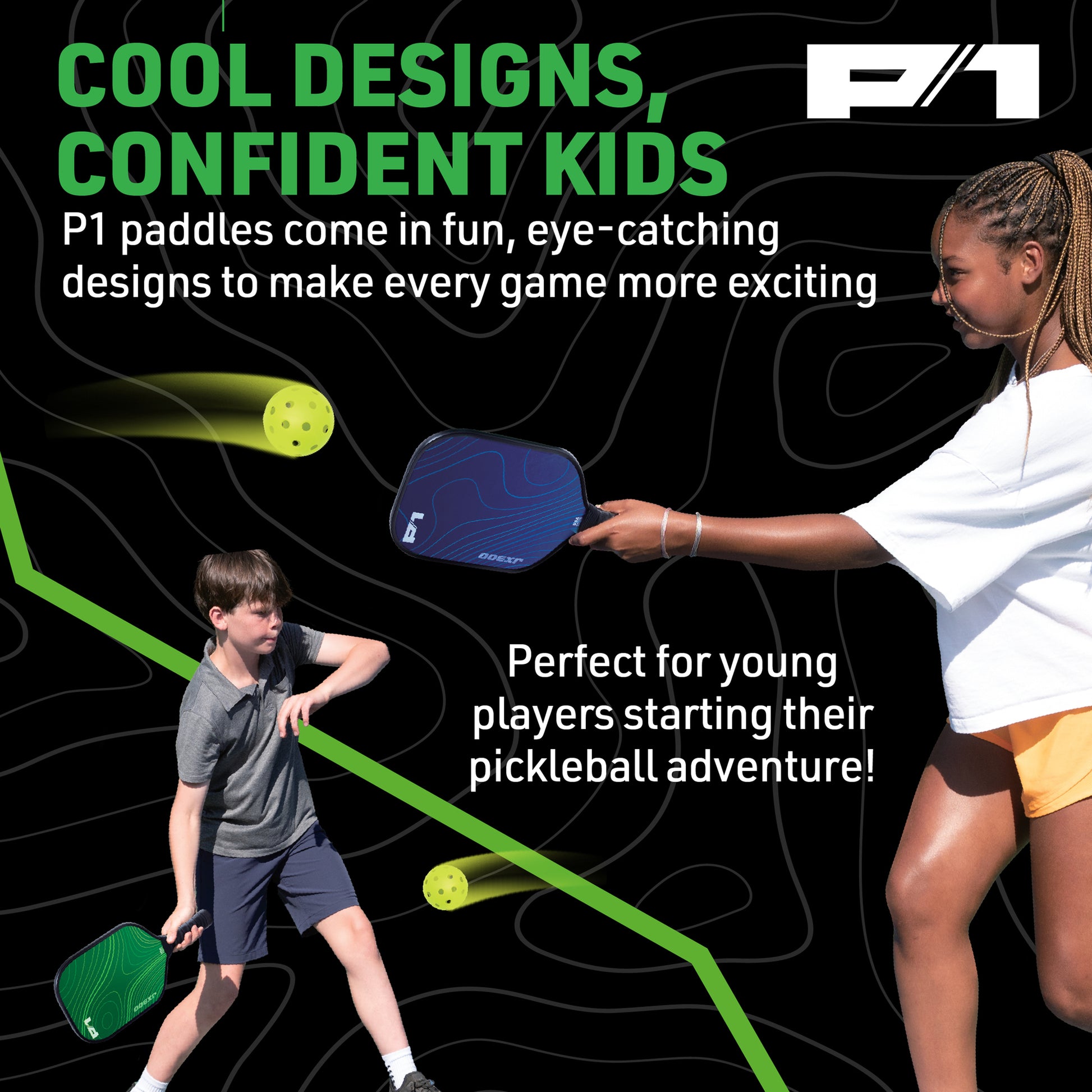Do-U-Play Pickleball Starter Kit with blue and green paddles and yellow ball