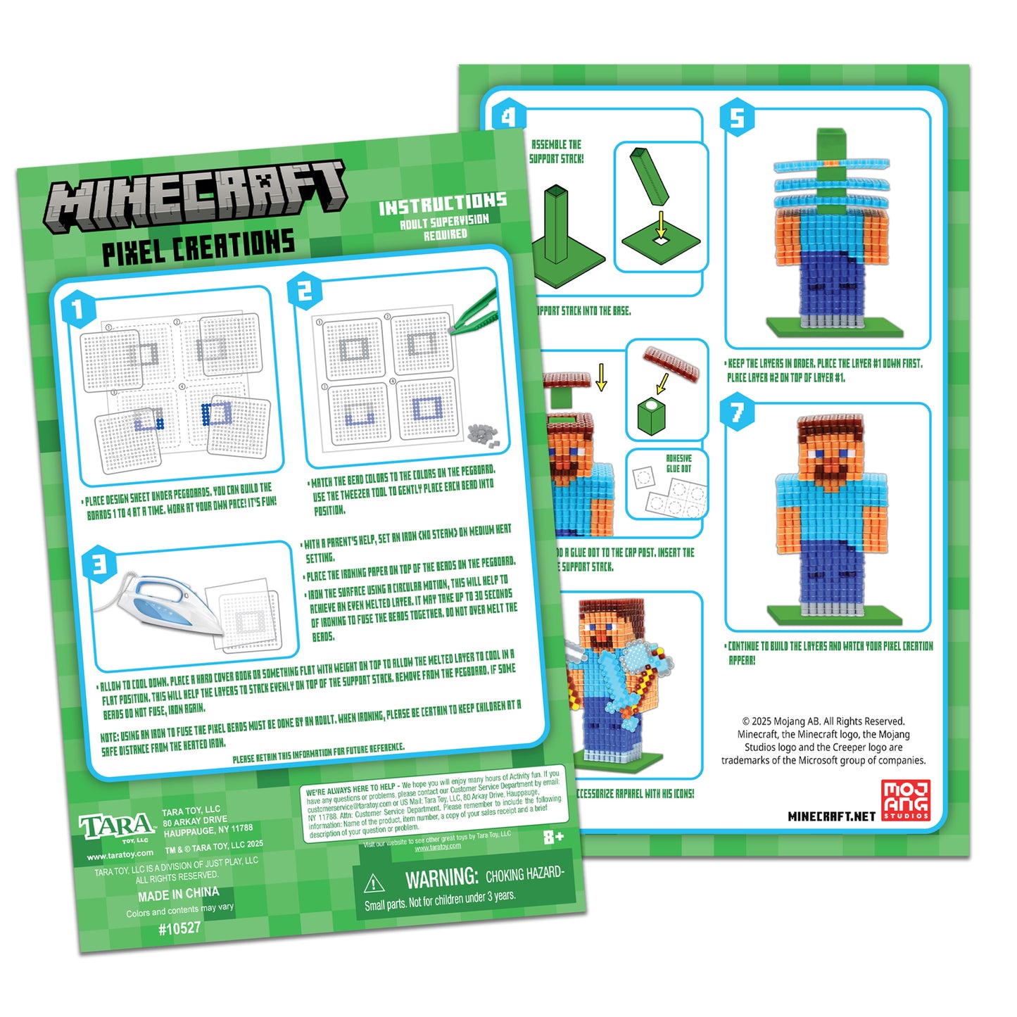 Minecraft 3D Pixel Bead Craft Kit - 2500 Beads