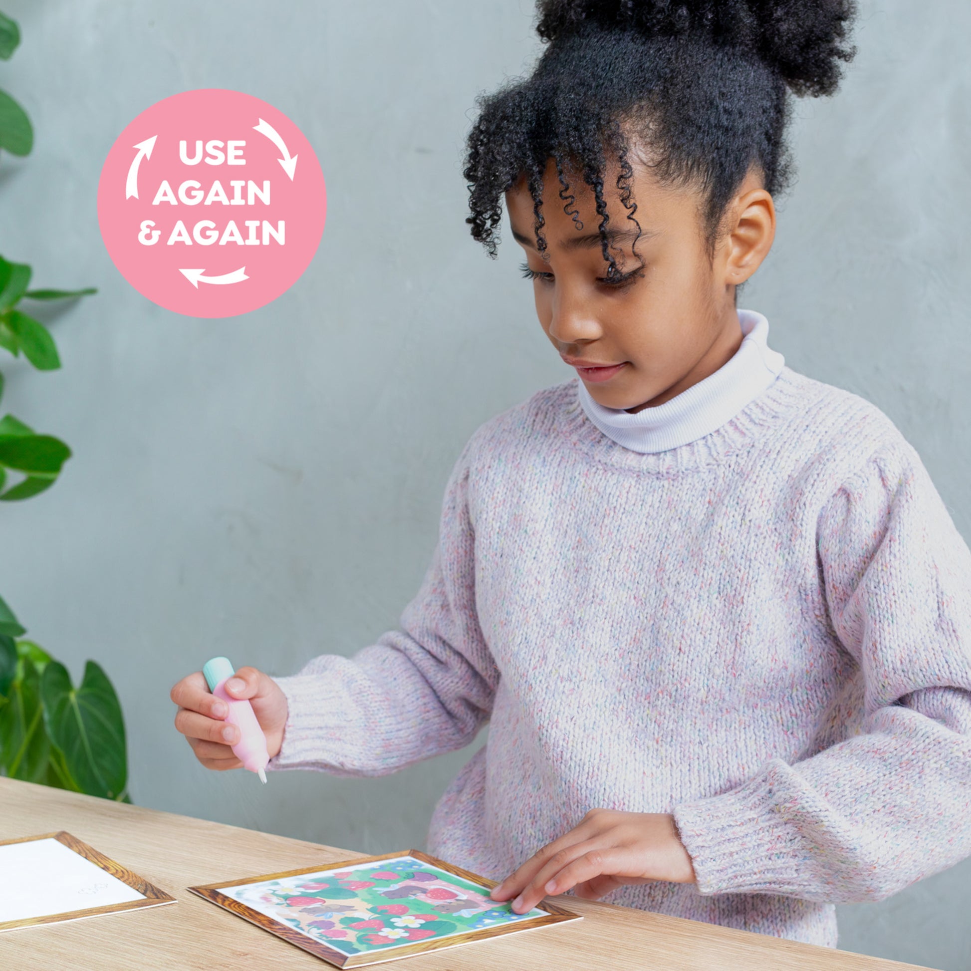 Tiger Tribe Magic Water Painting World unicorn set with reusable cards, mess-free activity for kids