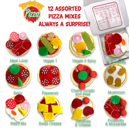 Stretcheez Pizza Playset - Surprise Toppings and Styles - Stretchy Toy Food for Creative Roleplay, Ages 3+