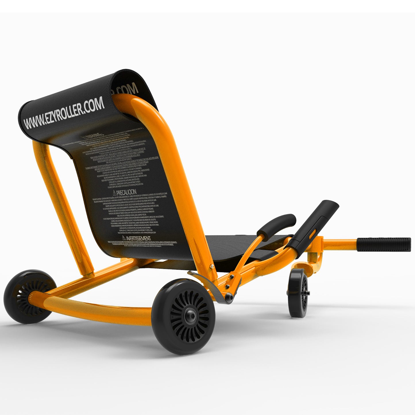 EzyRoller Classic GoMango Orange ride-on toy with orange frame and black wheels