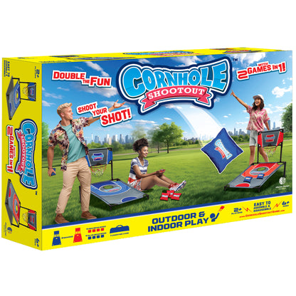 ABetter Design Cornhole Shootout: Basketball & Bean Bag Toss Combo, Ages 6+
