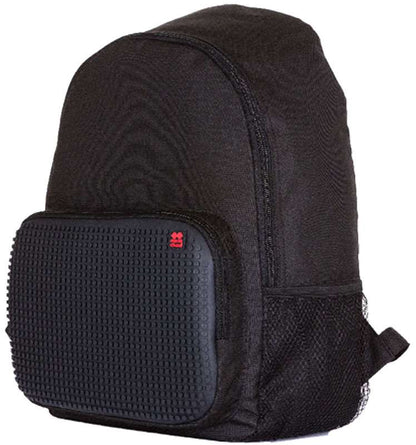 Black Pixie Crew Classic Backpack with pixelated front panel and dual compartments