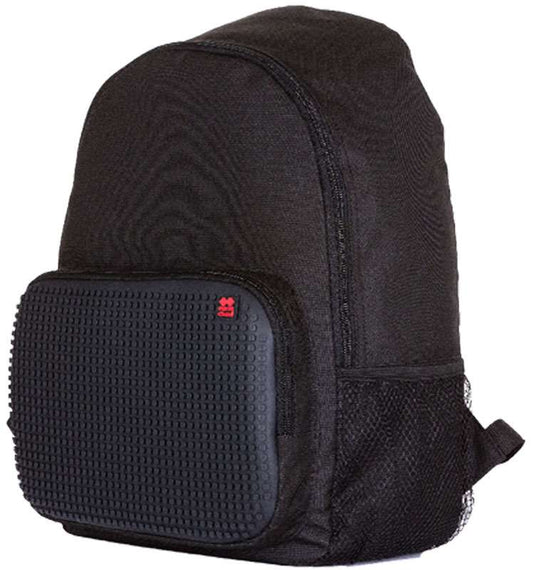 Black Pixie Crew Classic Backpack with pixelated front panel and dual compartments