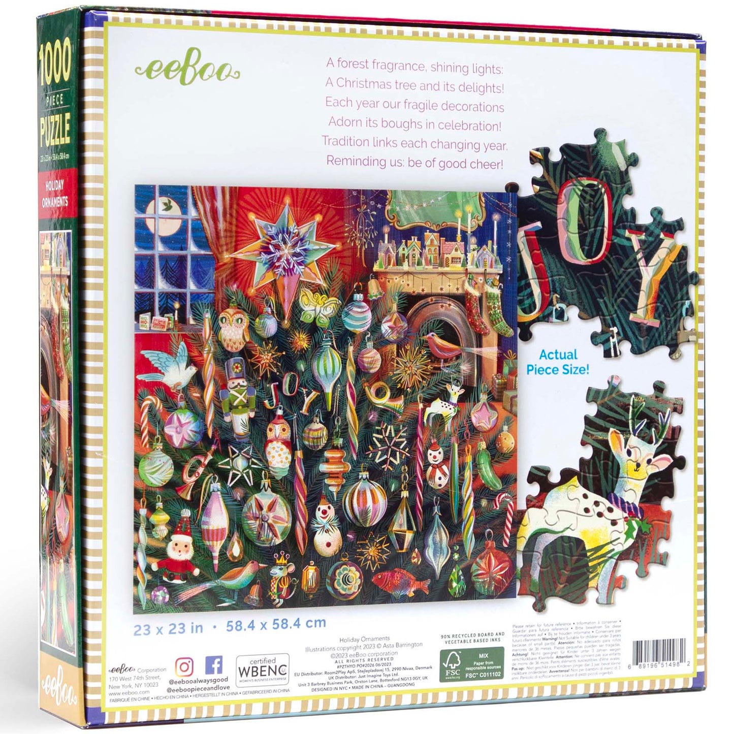 Piece&Love: Holiday Ornaments - 1000 pc Puzzle