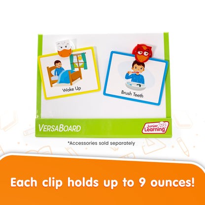 Barnyard Clever Clips VersaBoard with colorful frames showing daily routine activities for toddlers