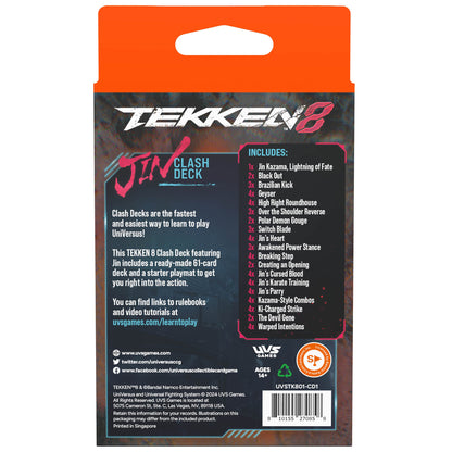 Tekken 8 UniVersus Jin Kazama Clash Deck Card Game