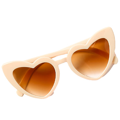 JOS Decorate Your Own Heart Sunglasses in peach with brown lenses
