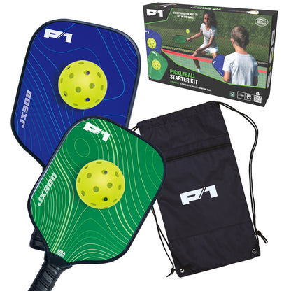 Do-U-Play Pickleball Starter Kit with 2 paddles, 2 yellow balls, net and carrying bag