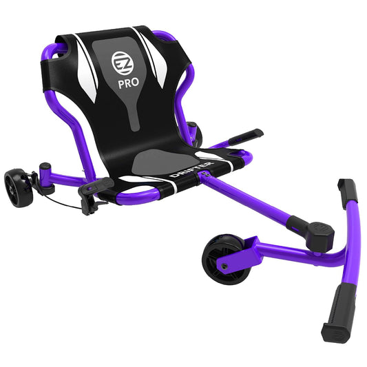 EzyRoller Drifter Pro X purple ride-on toy with steering handles