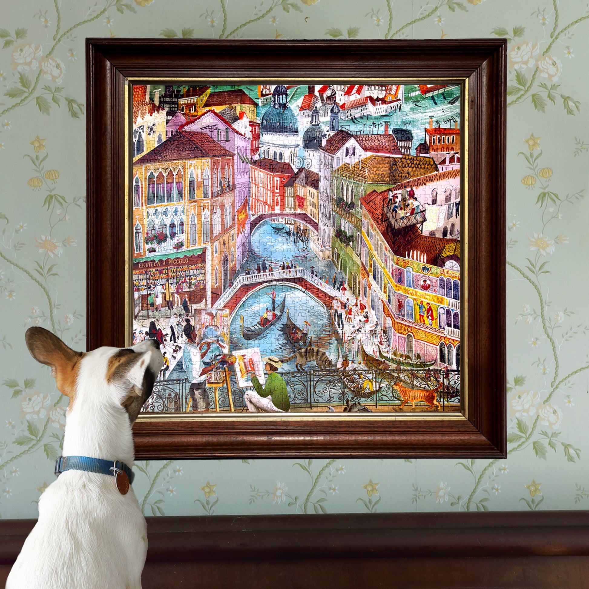 Piece&Love Artists in Venice 1000 pc Puzzle featuring colorful Venetian canal scene