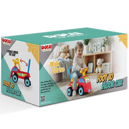 Dolu - Walk & Drive - Adventure Ride-On Toy Vehicle - Red & Blue