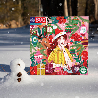 Piece&Love Ms. Santa's Reindeer Christmas Jigsaw Puzzle - 500 pc