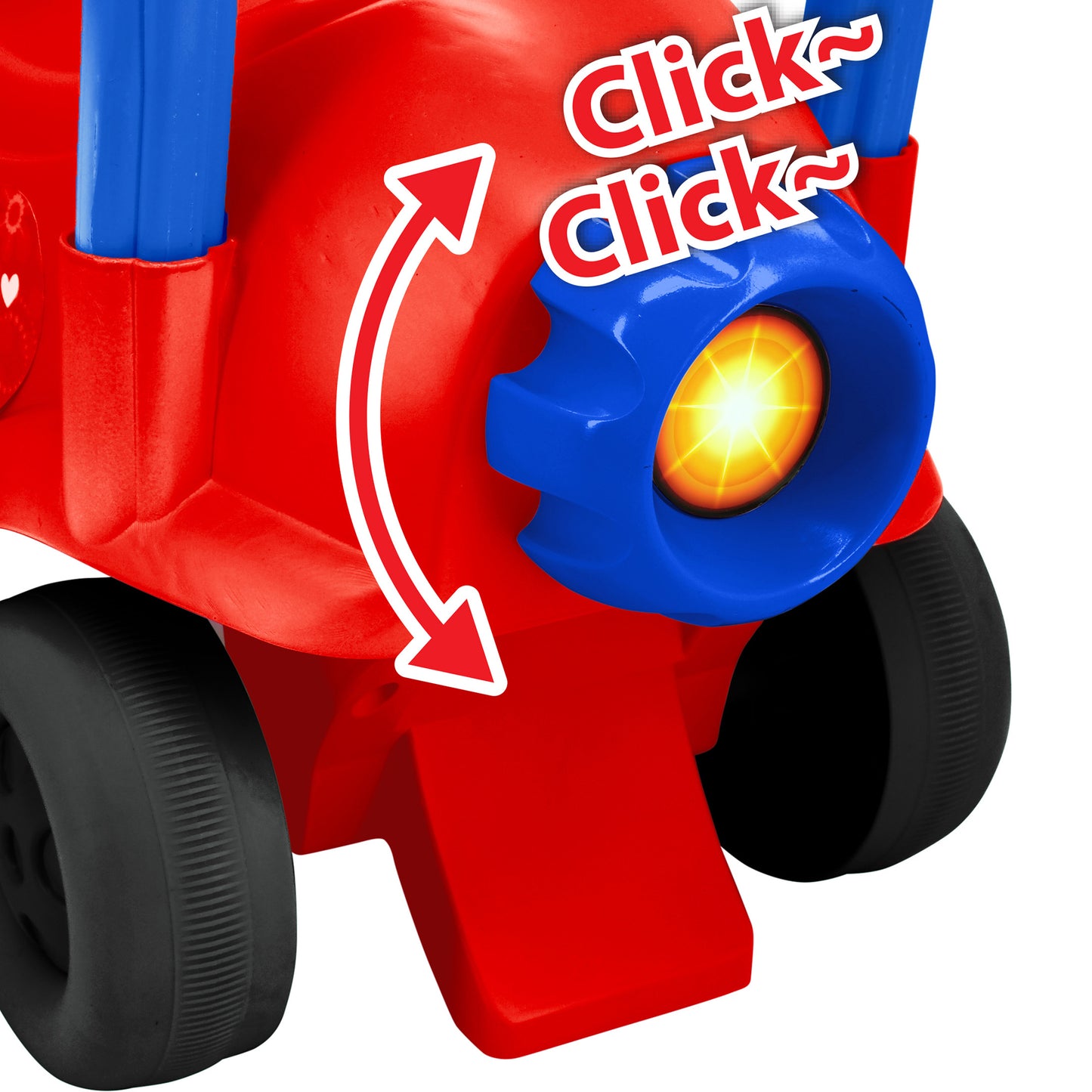 Activity Plane Ride-On Spidey red and blue toy with light-up eyes and wheels