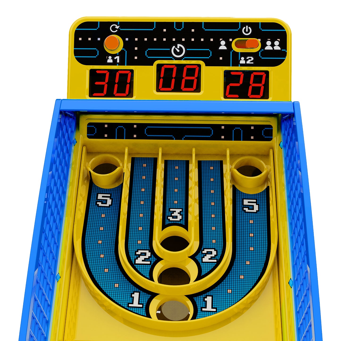 Pac-Man Edition Arcade Alley-Ball Premium Series 3-Foot Track Game