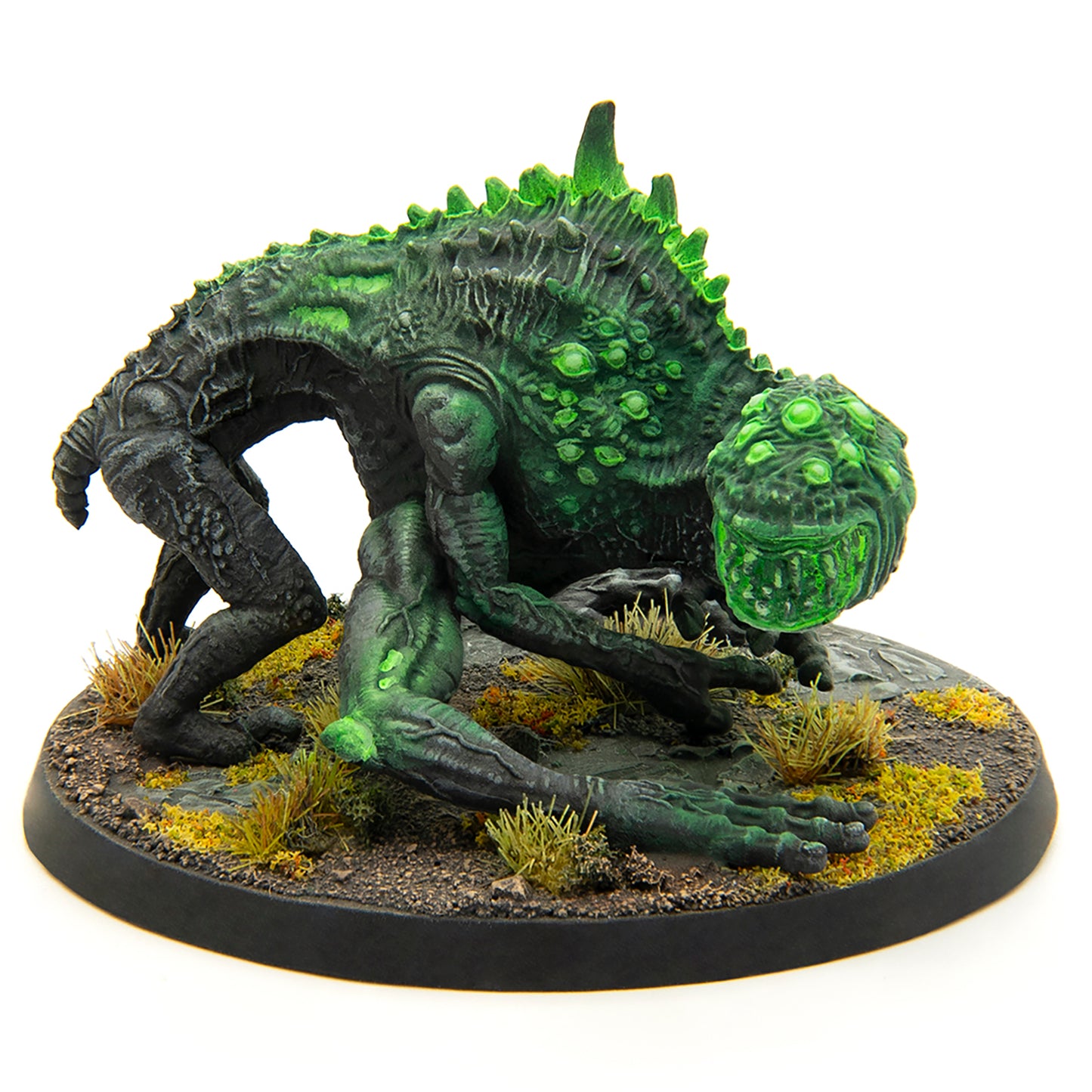 Fallout Miniatures Snallygasters green creature figure on base