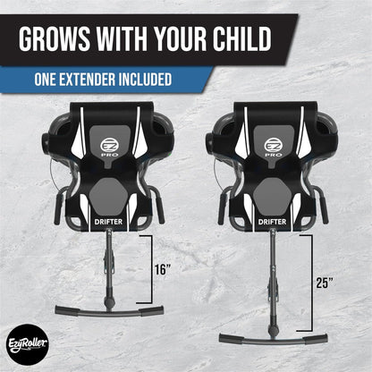 EzyRoller Drifter Pro X Black Magic ride-on toy with extender, grows from 16" to 25"