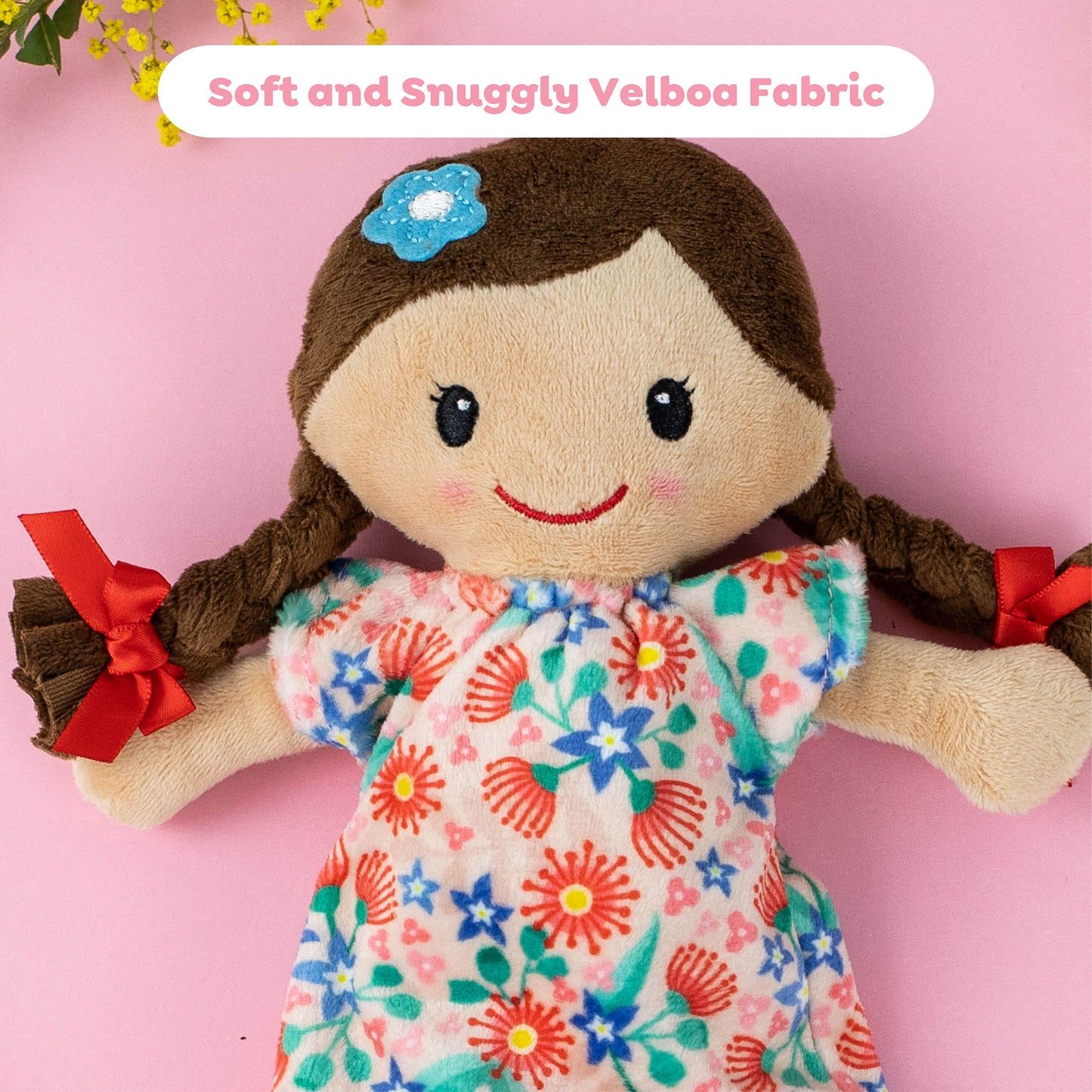 Tiger Tribe Matilda Rag Doll - 10" Flower Dress, Soft & Cuddly