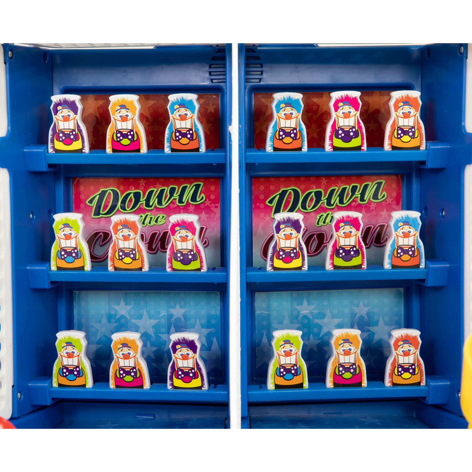Down the Clown Retro Arcade Electronic game with colorful clown figures in blue cabinet
