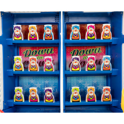 Down the Clown Retro Arcade Electronic game with colorful clown figures in blue cabinet